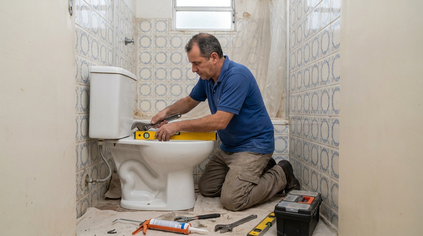 Fixação de vaso sanitário em Ponta Grossa-PR